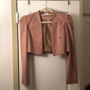Cropped pink blazer